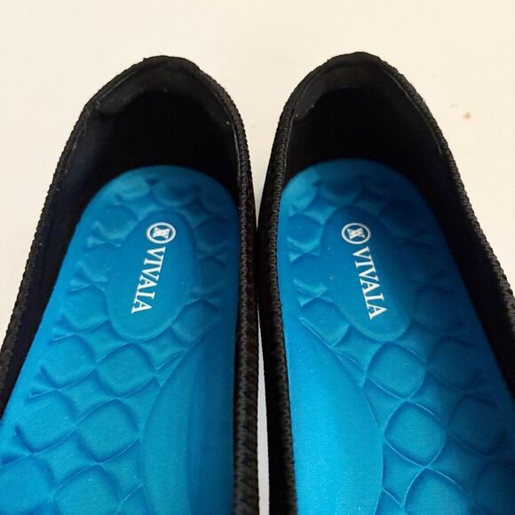 VIVAIA Tamia Walker Lightweight Almond-Toe Flats Black Knit size 43 US 11 - Picture 10 of 13